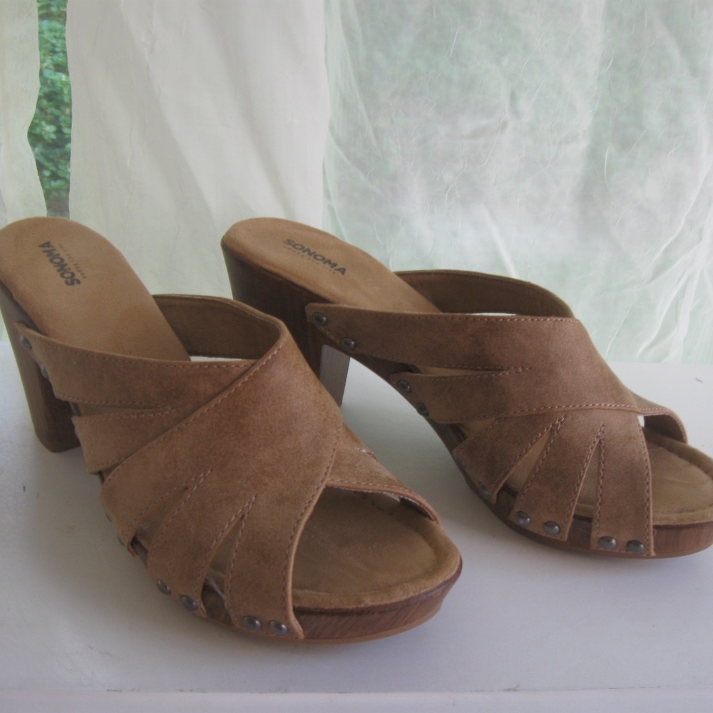 Sonoma NEW Sandal Heel Honey Platform Size 8